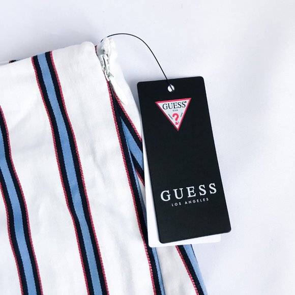 Guess Women's Kairi Metallic Striped Shorts - Picture 4 of 7